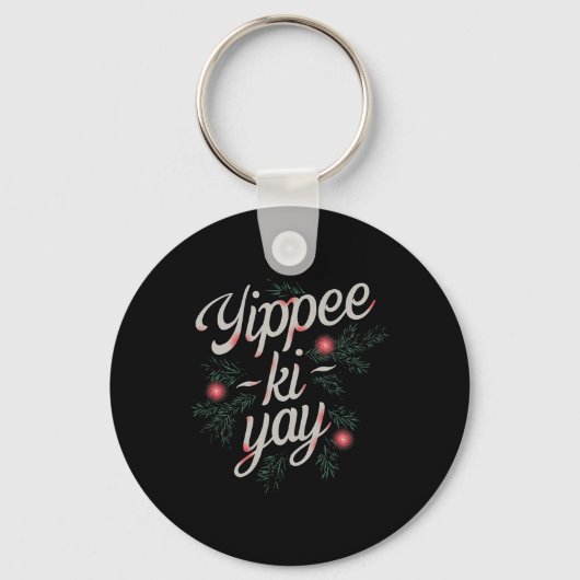 Porte-clés Yippee Ki-yay Noël drôle (Recto)