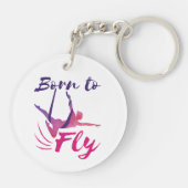 Porte-clés Yoga Aérien soies Né pour voler (Dos)