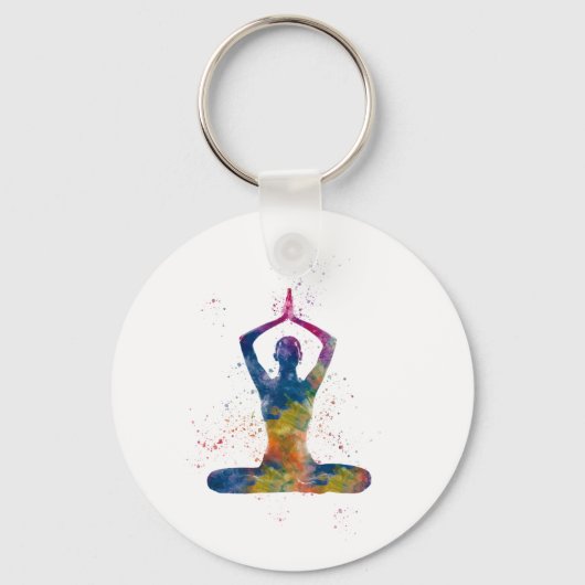 Porte-clés yoga aquarelle (Recto)