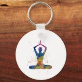 Porte-clés yoga aquarelle (Recto)