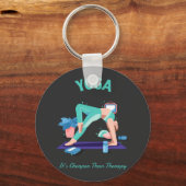 Porte-clés Yoga C'est moins cher que la thérapie (Recto)