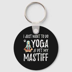 Porte-clés Yoga Et Mastiff Pour Idée Cadeau Drôle De Maman De