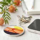 Porte-clés Yoga Instructeur Sun Salutation Crescent Moon Pose (Côté)