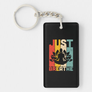 Porte-clés Yoga Lover Respirez le Lotus Yoga