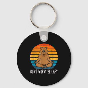 Porte-clés Yoga ne t'inquiète pas sois capy capybara drôle mé