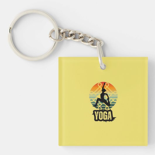 Porte-clés Yoga, Paix intérieure (Devant)