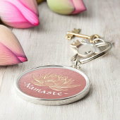 Porte-clés YOGA Studio Méditation Reiki Instructeur Gold Lotu