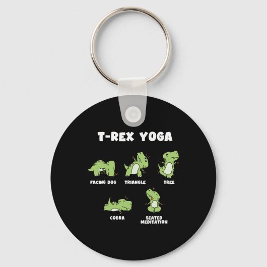 Porte-clés Yoga T-rex  (Recto)