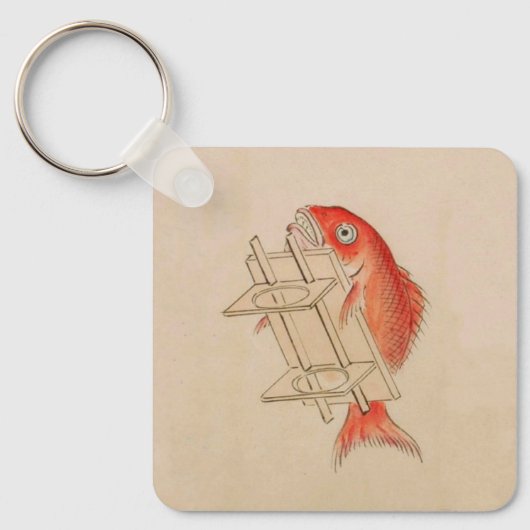 Porte-clés Yokai japonais de poisson (rouleau Mariage) (Recto)