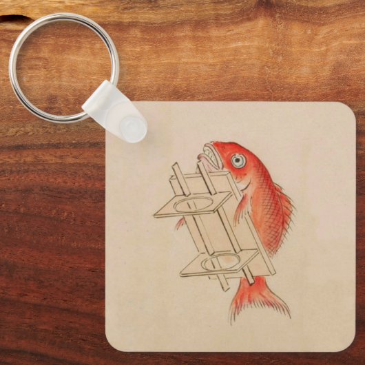 Porte-clés Yokai japonais de poisson (rouleau Mariage) (Recto)