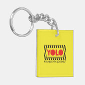 Porte-clés YOLO avec la précaution rouge (Devant gauche)