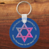 Porte-clés YOM HASHOAH Porte - clé du souvenir de l'Holocaust (Recto)