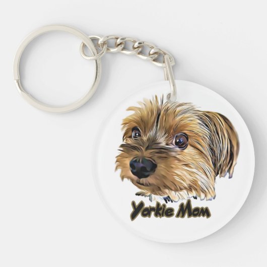 Porte-clés Yorkie Maman Cute Yorkshire Le visage de Terrier Y (Devant)
