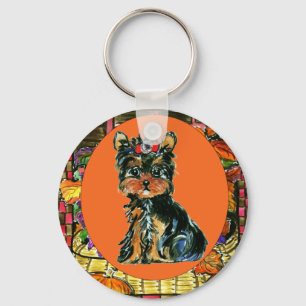 Porte-clés Yorkie Poo de Thanksgiving