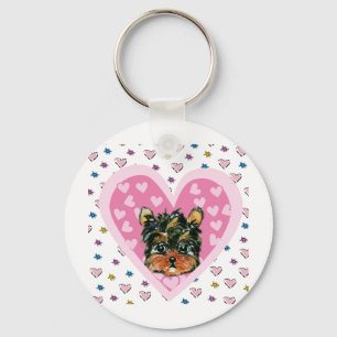 Porte-clés Yorkie Poo Valentine