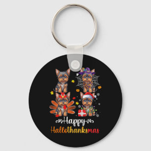 Porte-clés Yorkshire Halloween Joyeux Noël Joyeux Hallotha