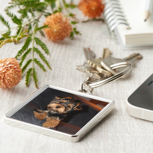 Porte-clés Yorkshire Terrier Chien Porte - clé (Côté)