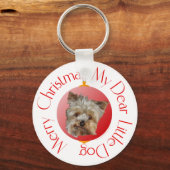 Porte-clés Yorkshire Terrier de Noël (Recto)