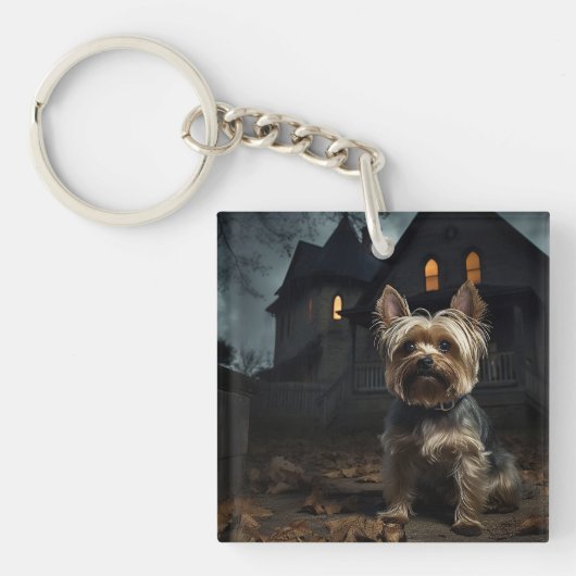 Porte-clés Yorkshire Terrier Halloween Épouvantable (Devant)