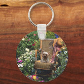 Porte-clés Yorkshire Terrier Jardin Porte - clé (Recto)