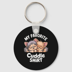 Porte-clés Yorkshire Terrier Mignon Endormi Yorkies Favori