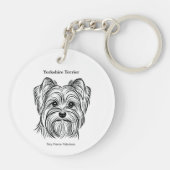 Porte-clés Yorkshire Terrier Portrait (Dos)
