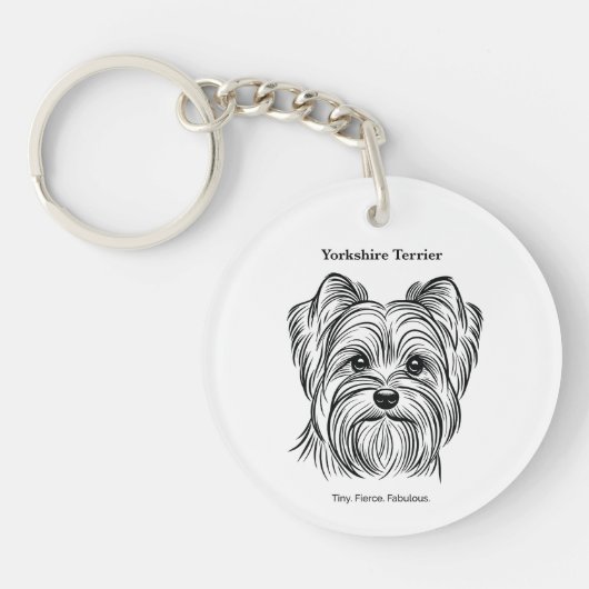 Porte-clés Yorkshire Terrier Portrait (Devant)