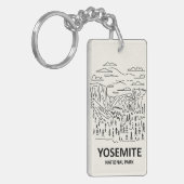 Porte-clés Yosemite National Park Line Art (Devant gauche)