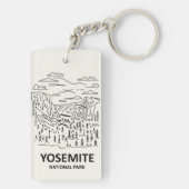 Porte-clés Yosemite National Park Line Art (Dos)