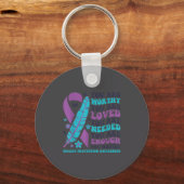 Porte-clés You Are Worthy Loved Needed Enough Suicide Prevent (Recto)