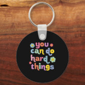 Porte-clés You Can Do Hard Things Teacher Back To School Moti (Recto)