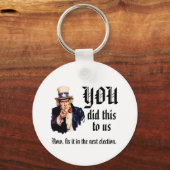 Porte-clés YOU Did This to Us (Recto)