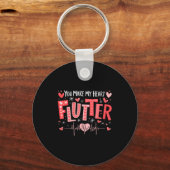Porte-clés You Make My Heart Flutter Cardiac Nurse Valentine  (Recto)