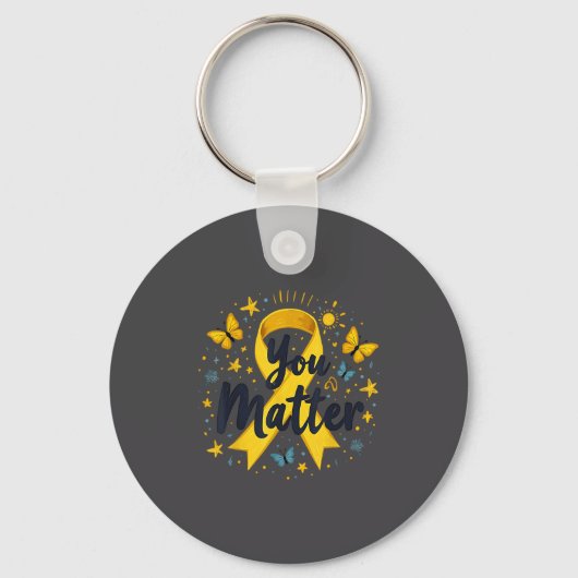 Porte-clés You Matther Suicide Prevention Awareness Yellow Ri (Recto)