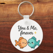 Porte-clés You & Me Forever Cute Poisson Couple Design (Recto)