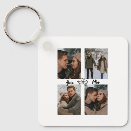 Porte-clés You & Me Keychain Multiple Photos Personalized (Recto)