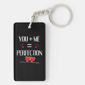 Porte-clés You + Me = Perfection - Mignonne Conception Couple (Dos)