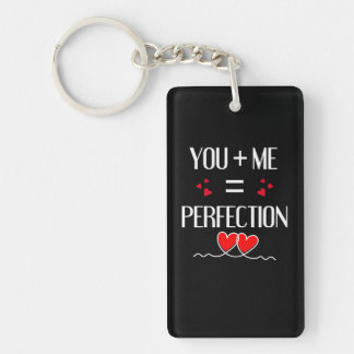 Porte-clés You + Me = Perfection - Mignonne Conception Couple