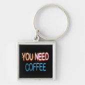 Porte-clés You need coffee, Caffine Neon Sign (Devant)