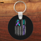 Porte-clés You Suicide Prevention Awareness American Flag Rib (Recto)