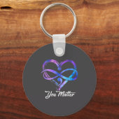 Porte-clés You Suicide Prevention Awareness Heart Men Women  (Recto)