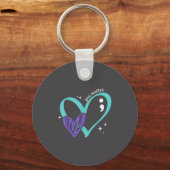 Porte-clés You Suicide Prevention Awareness Teal &amp; Purple (Recto)