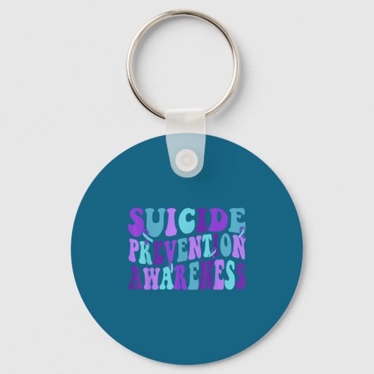 Porte-clés You Suicide Prevention Teal Purple Awareness Ribbo (Recto)