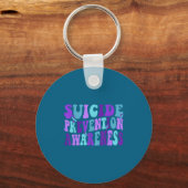 Porte-clés You Suicide Prevention Teal Purple Awareness Ribbo (Recto)