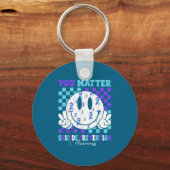 Porte-clés You Teal Purple Ribbon Suicide Prevention Awarenes (Recto)
