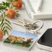 Porte-clés Young Highland Cows (Devant Droit)