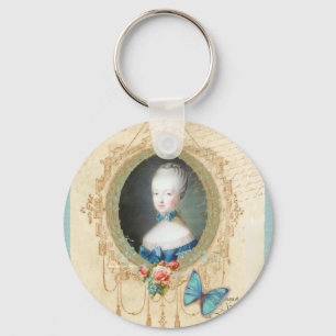 Porte-clés Young Marie Antoinette Papillon Art Imprimer