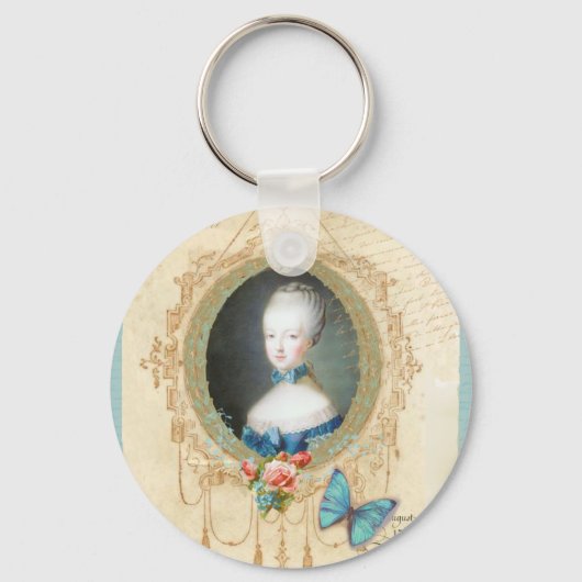Porte-clés Young Marie Antoinette Papillon Art Imprimer (Recto)