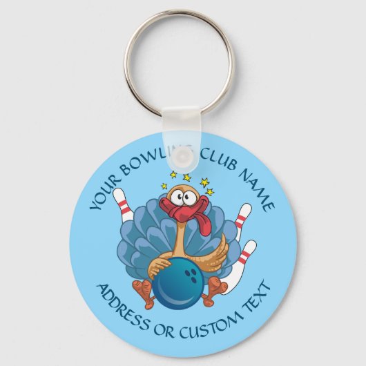 Porte-clés Your Bowling Club Nom Owner With Wild Turkey (Recto)