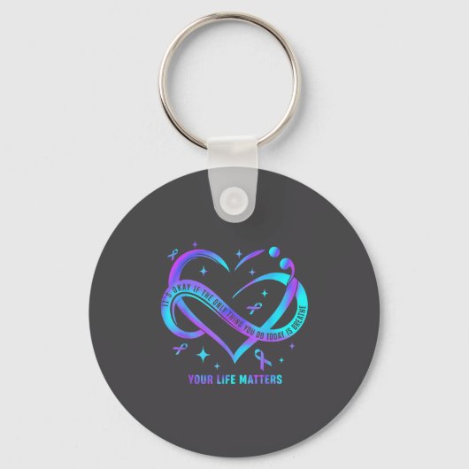 Porte-clés Your Life S Suicide Prevention Teal Purple Heart R (Recto)